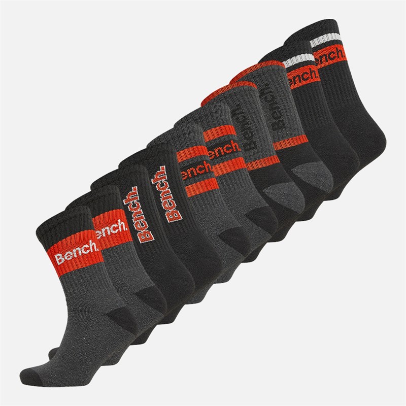 Bench Herren Netzerten Zehn Pack Crew Socken Sortiert