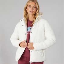 Bench Dames Willah Korte Puffer Jas Winter Wit