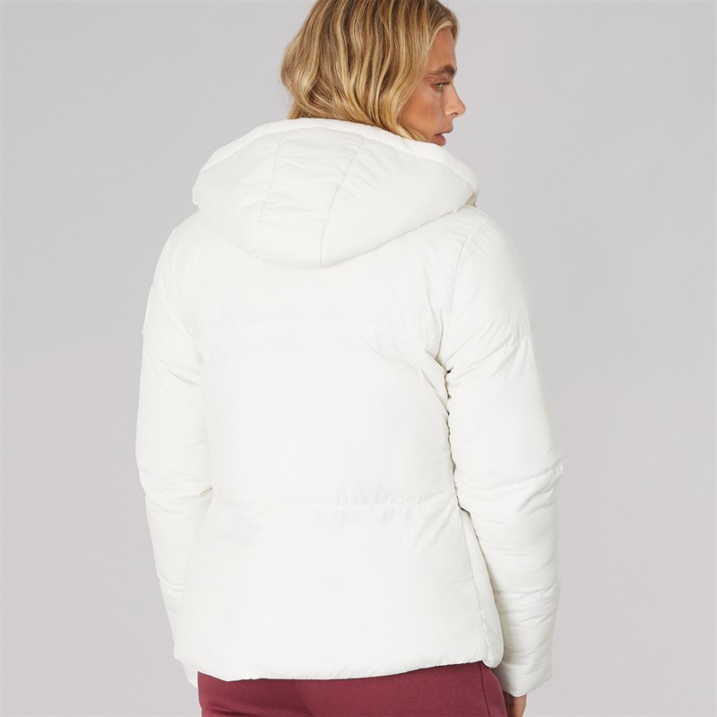 Bench Damen Willah Kurze Steppjacke Winter Weiss