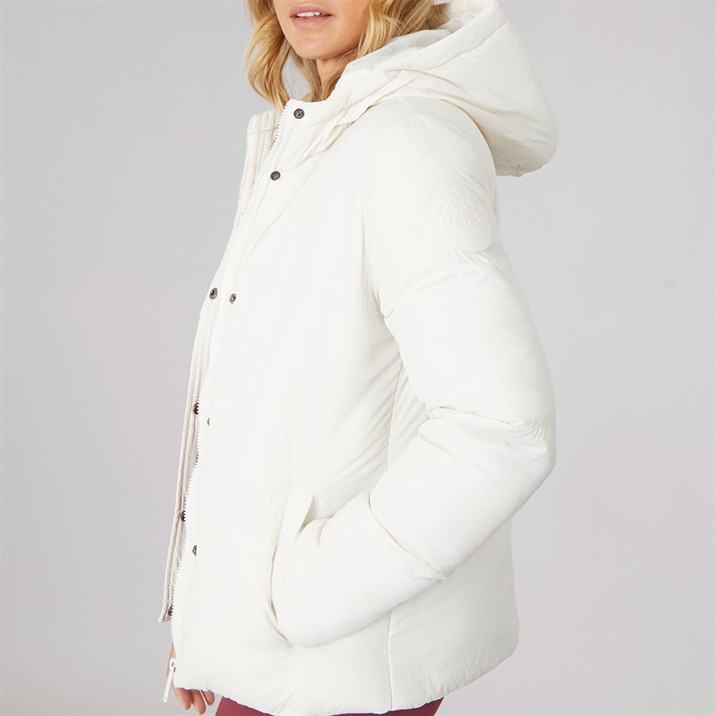 Bench Damen Willah Kurze Steppjacke Winter Weiss