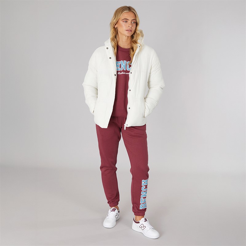 Bench Damen Willah Kurze Steppjacke Winter Weiss