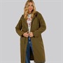 Bench Womens Sari Longline Parka Dark Olive