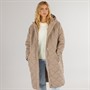 Bench Womens Gemma Oversized Hooded Coat Dark Taupe