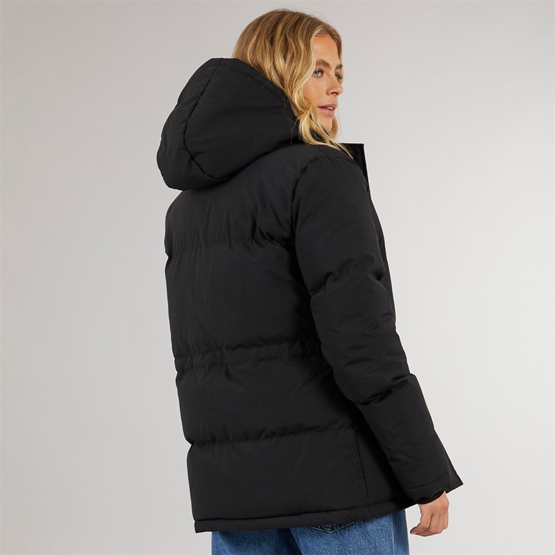 Bench Womens Fina Mid Length Puffer Jacket Black