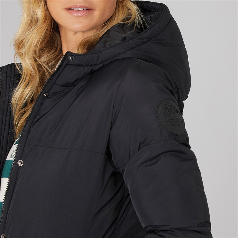 Bench Womens Willah Short Puffer Jacket Black