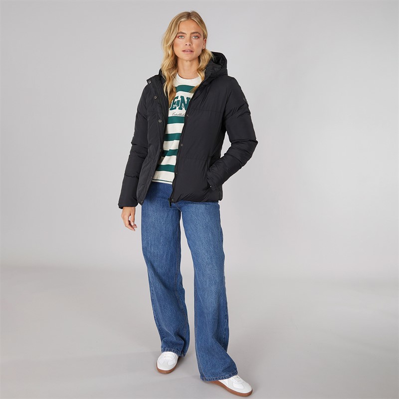 Bench Womens Willah Short Puffer Jacket Black