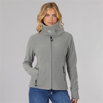 Bench Womens Funnel Microfleece Track Top Graphite Grey