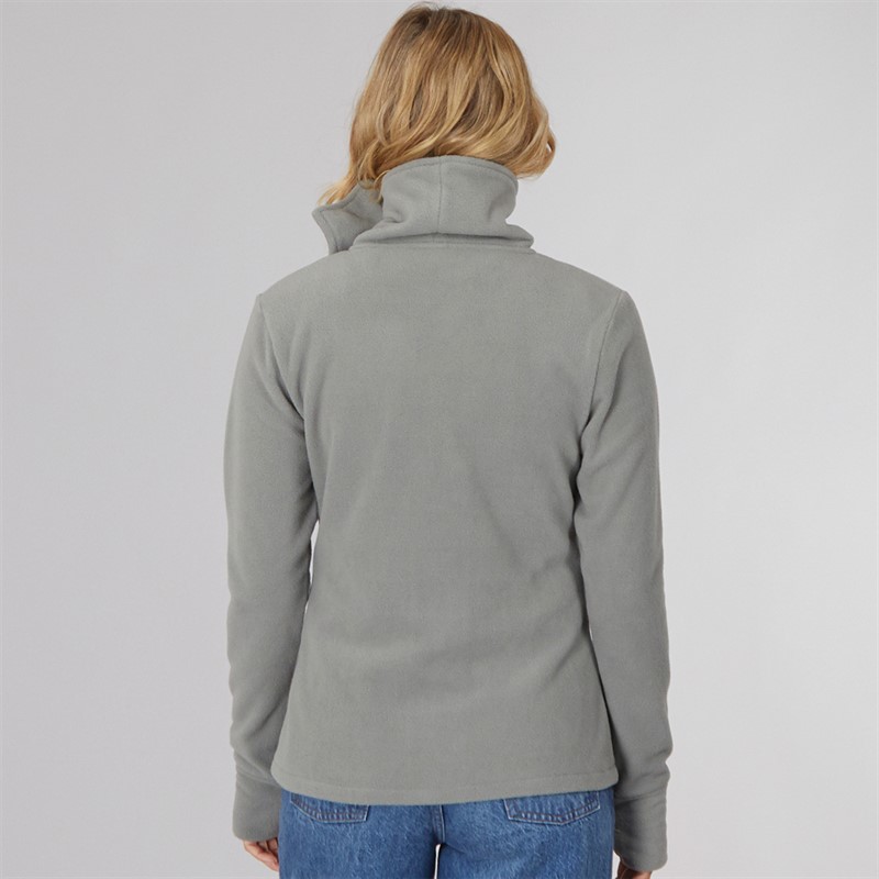 Bench Damen Trichter Microfleece Trainingsjacke Graphit Grau