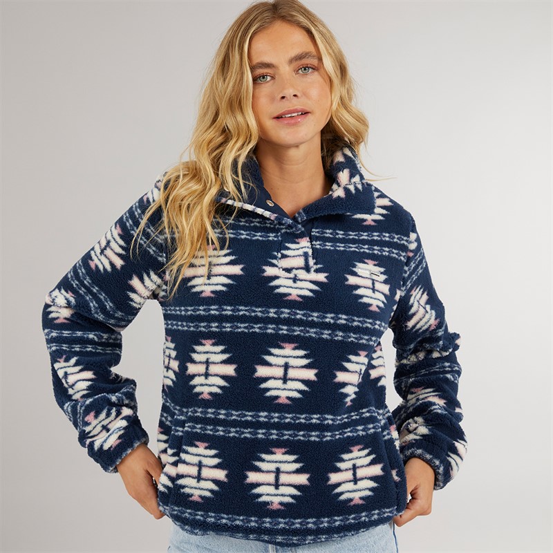 Bench Damen Navo Borg Fleece Marineblau