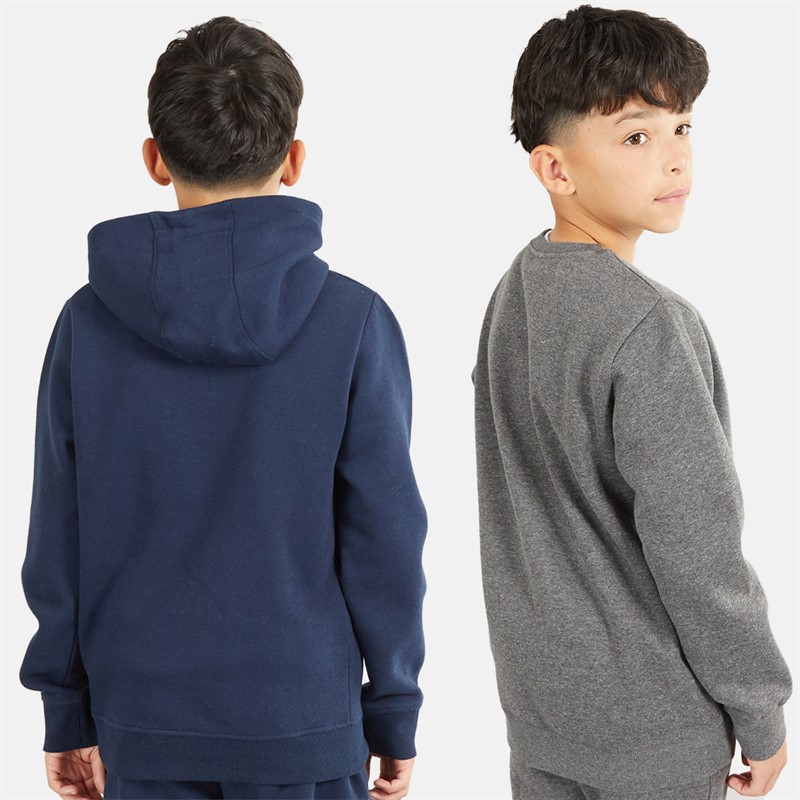 Bench Boys Crowed Two Pack Sweatshirt And Hoodie Dark Grey Marl/Navy