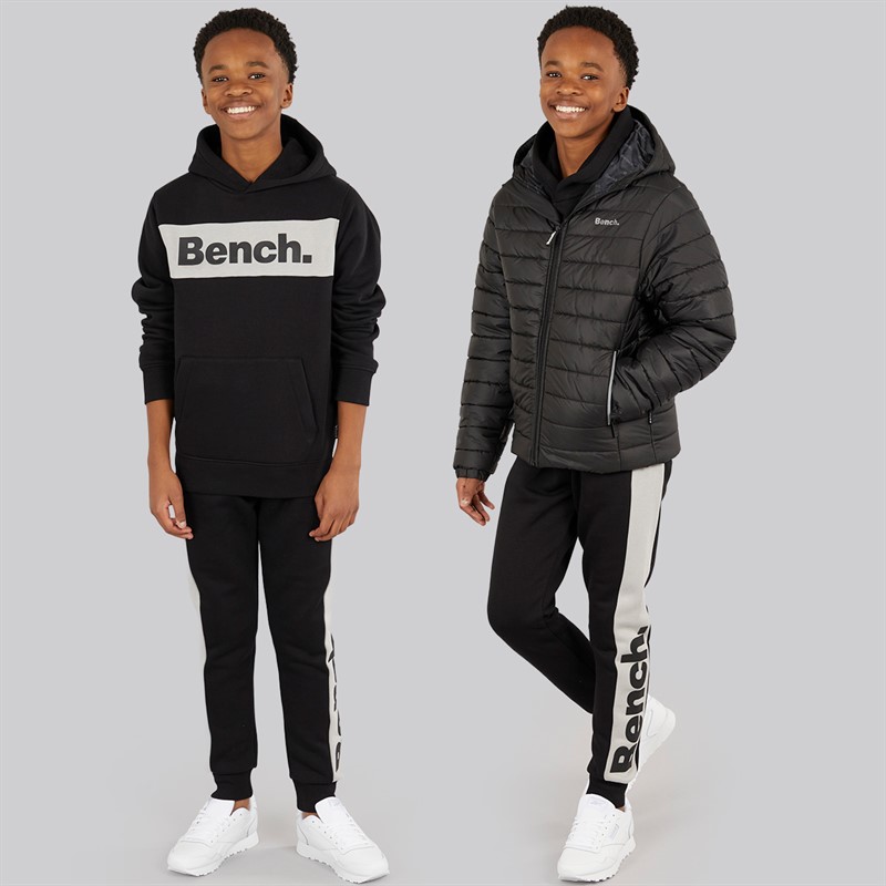Bench Boys Jangel Three Piece Tracksuit And Jacket Set Black