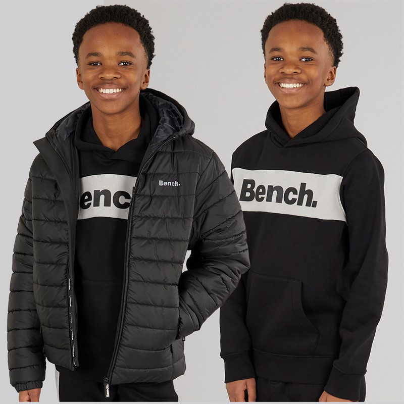 Bench Boys Jangel Three Piece Tracksuit And Jacket Set Black