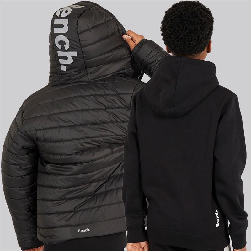 Bench Boys Jangel Three Piece Tracksuit And Jacket Set Black