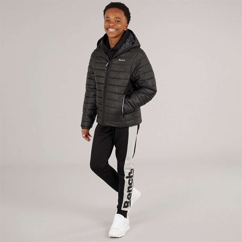 Bench Boys Jangel Three Piece Tracksuit And Jacket Set Black