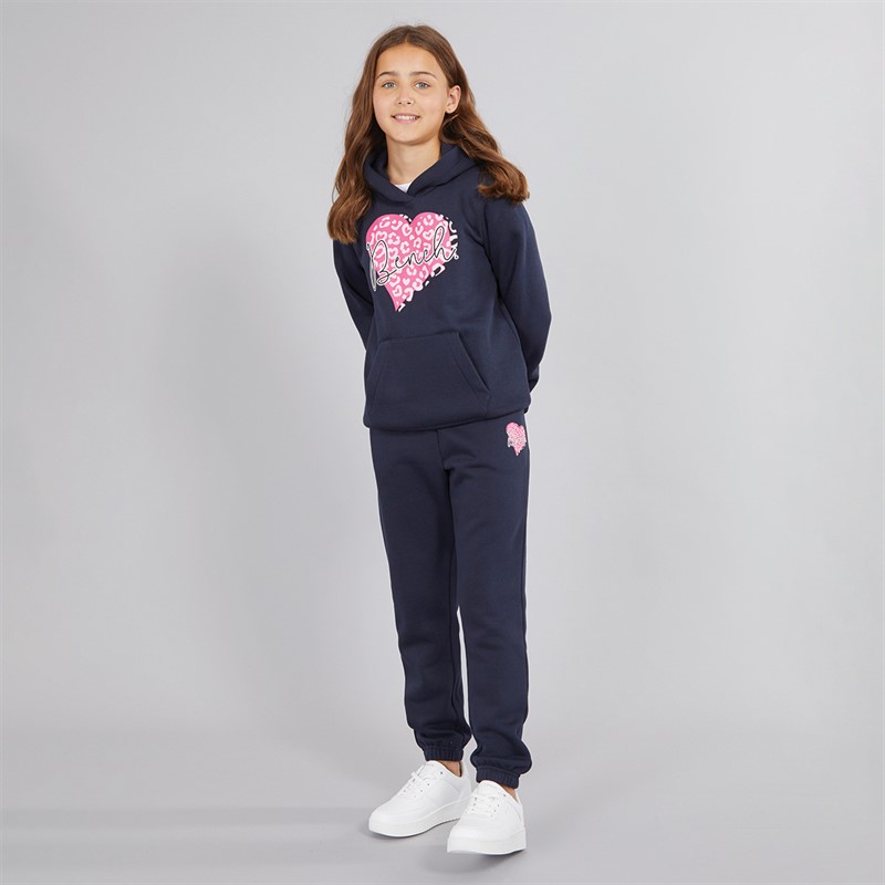 Bench Mädchen Srean Kapuzenpullover Und Jogginghose Trainingsanzug Marineblau