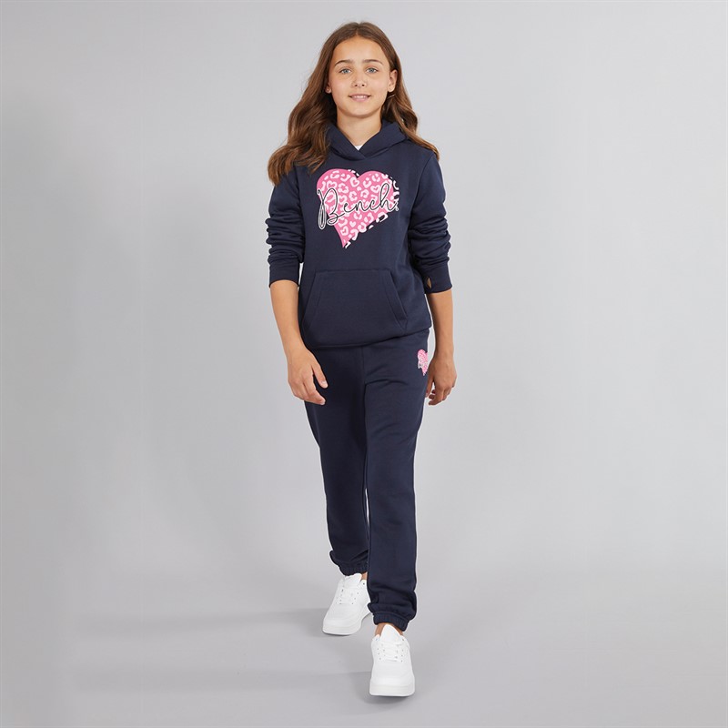Bench Mädchen Srean Kapuzenpullover Und Jogginghose Trainingsanzug Marineblau
