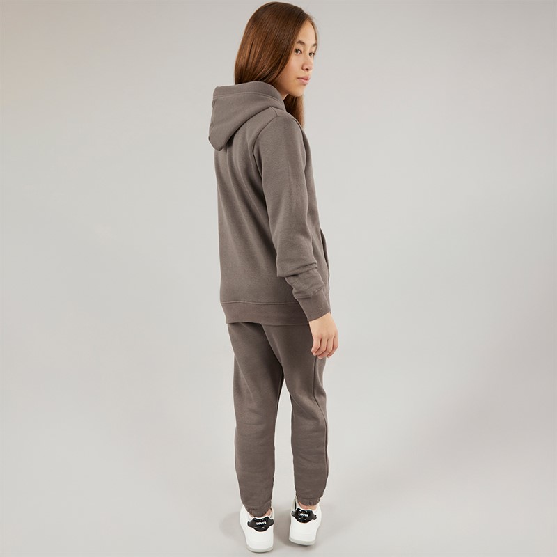 Bench Girls Canary Hoodie And Joggers Tracksuit Charcoal