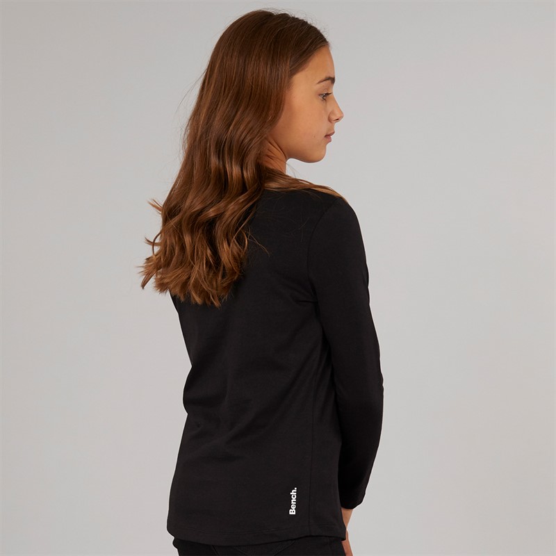 Bench Girls Kieshanna Heart Print T-Shirt Black