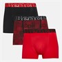 Bench Herren Earl 3er-Pack Boxershorts Schwarz AOP / Rot / Schwarz