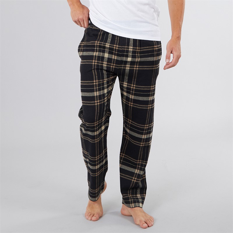 Bench Herren Kaplan Flanell Karierte Lounge Hose Schwarz / Taupe / Stein / Steingrau Kariert