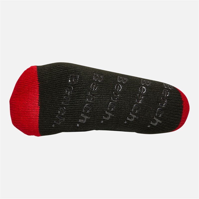 Bench Chaussettes Pantoufles Homme Takoma Doublées Sherpa Motif Fair Isle Noir