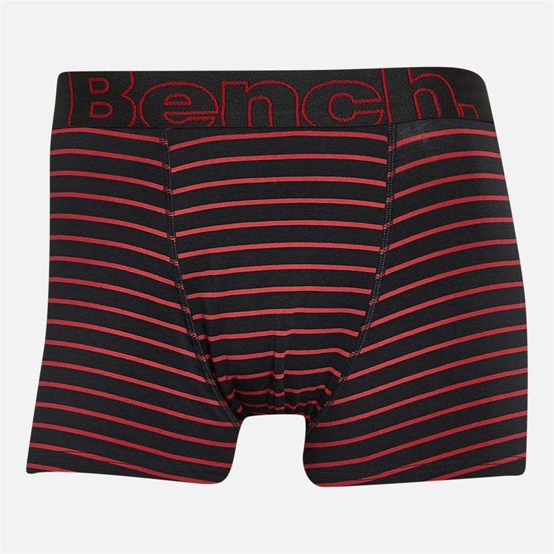 Bench Herren Akiro 3er-Pack Boxershorts Garn gefärbt Streifen / Schwarz / Schwarz