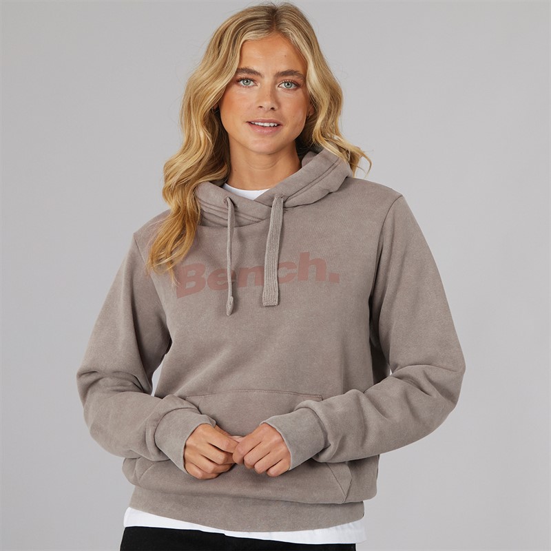 Bench Womens Lerenna Hoodie Warm Washed Taupe - Size 18
