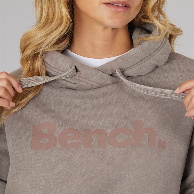 Bench Damen Lerenna Hoodie Warm Gewaschenes Taupe