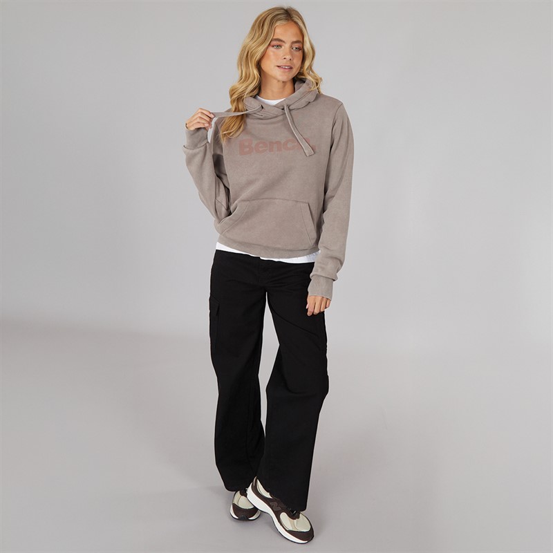 Bench Damen Lerenna Hoodie Warm Gewaschenes Taupe