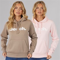 Bench Dames Set van 2 Hoodies Licht Roze Donker Taupe