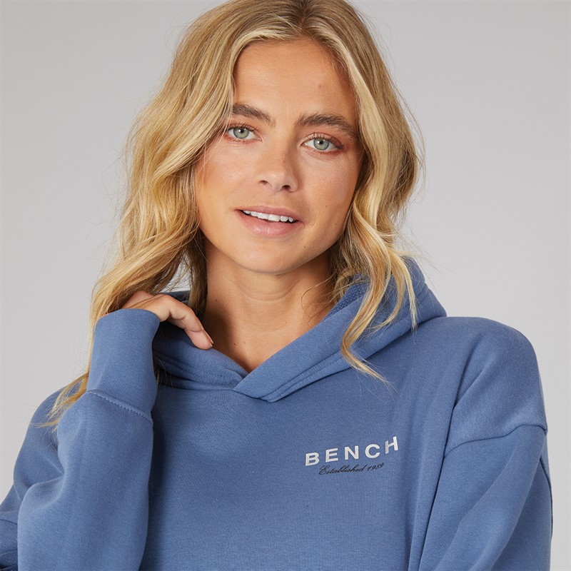 Bench Damen Harmy Hoodie Denim Blau