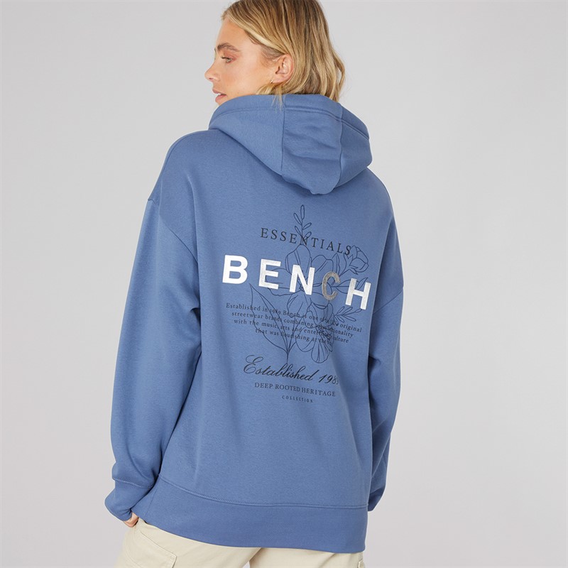Bench Damen Harmy Hoodie Denim Blau
