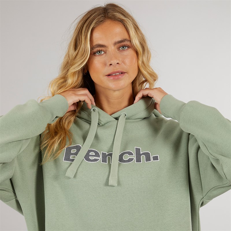 Bench Damen Dayla Oversized Kapuzenpullover Dunkel Salbei Grün