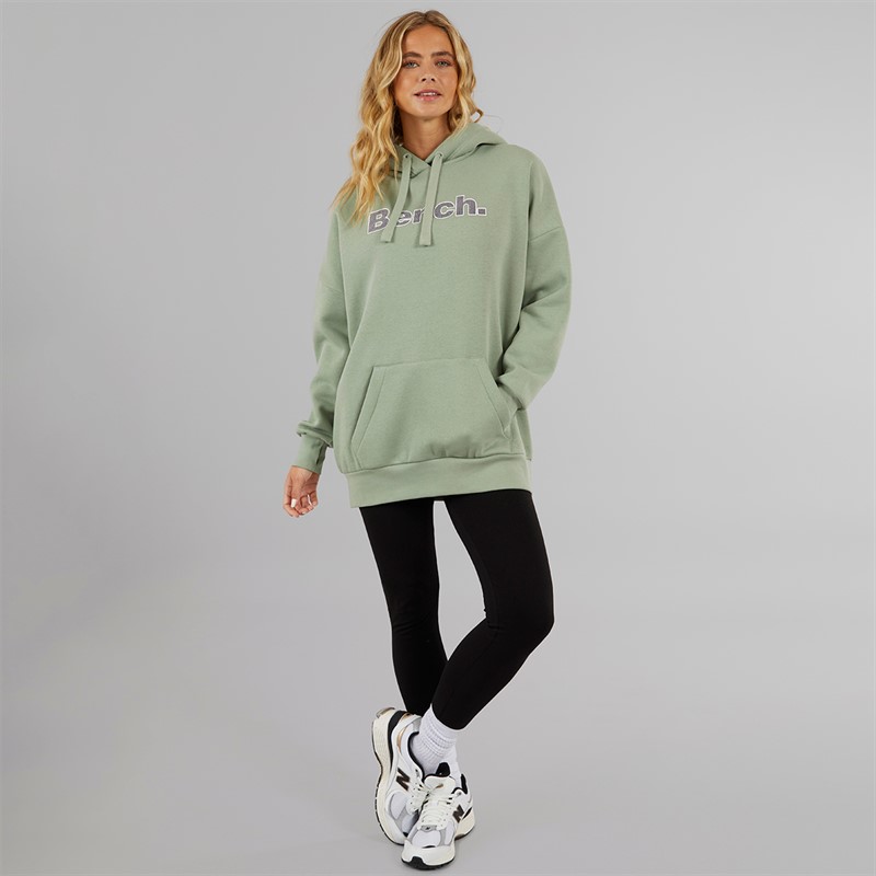 Bench Damen Dayla Oversized Kapuzenpullover Dunkel Salbei Grün