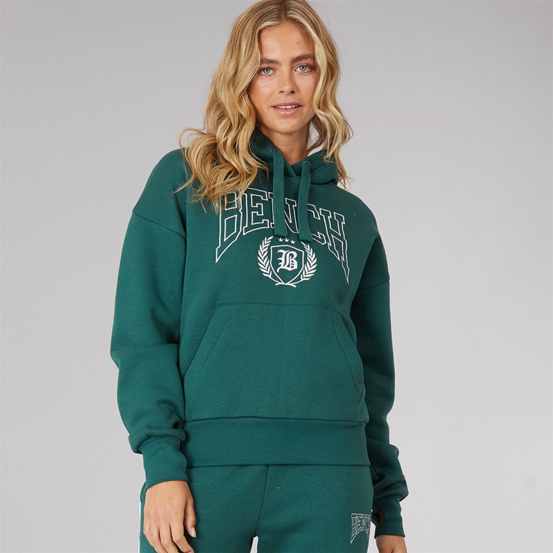 Bench bluza z kapturem dla niej kolor głęboki szmaragd - Rozmiar 44