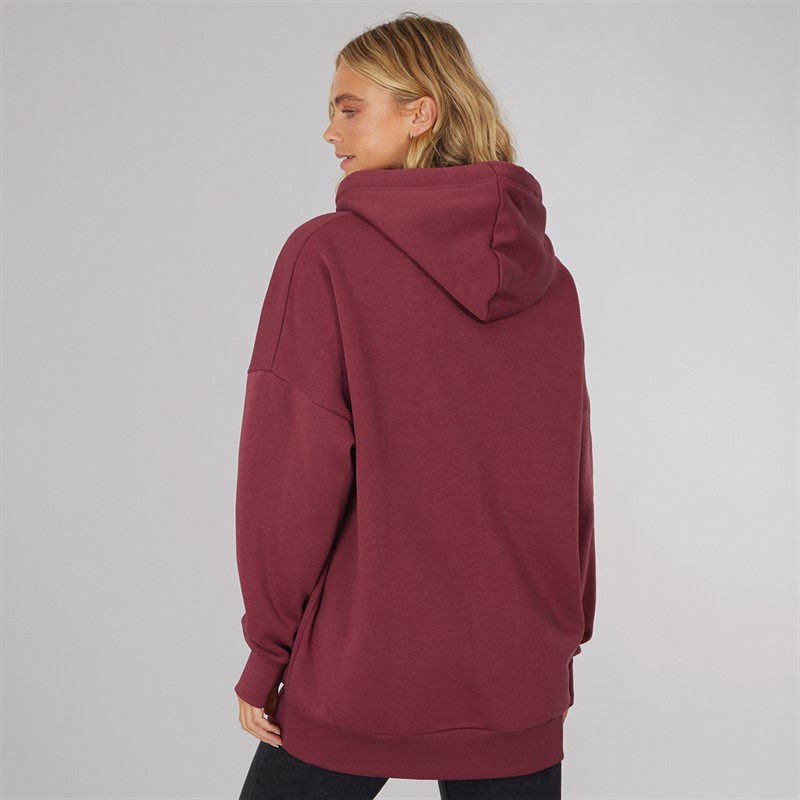 Bench Damen Dayla Oversized Kapuzenpullover Burgunderrot