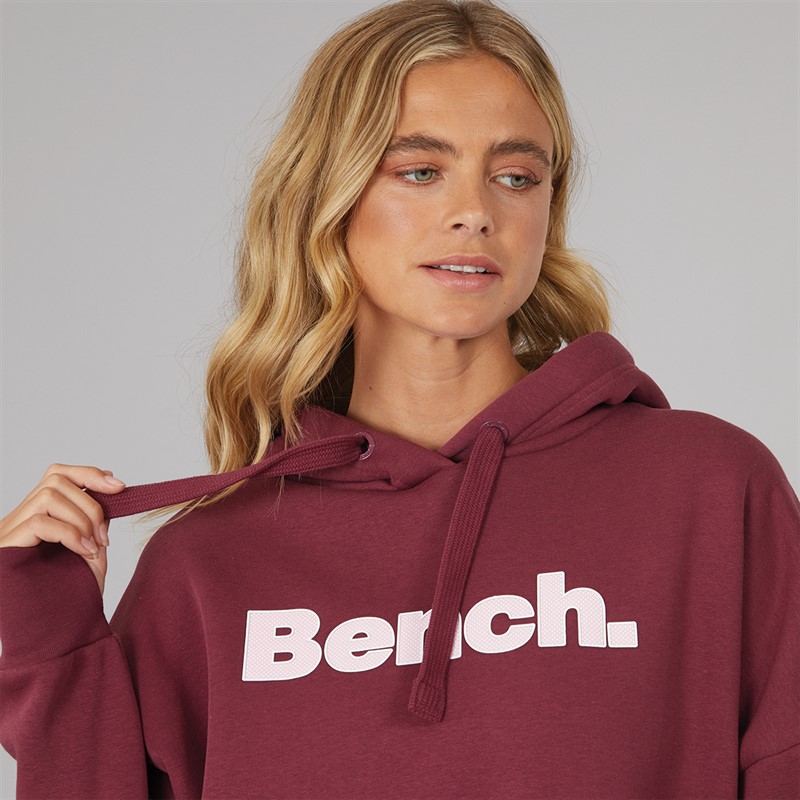 Bench Damen Dayla Oversized Kapuzenpullover Burgunderrot