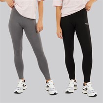 Bench Womens Two Pack Leggings Black/Charcoal