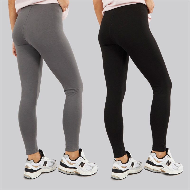 Bench Womens Two Pack Leggings Black/Charcoal