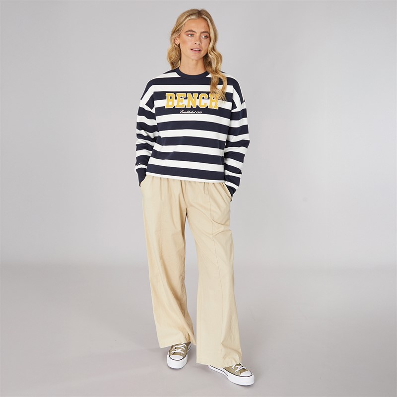 Bench Womens Jaye Sweatshirt Navy Winter White