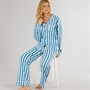 Bench Womens Korda Pyjamas Teal White Stripe
