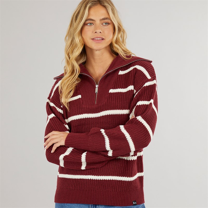 Bench Damen Margita Pullover Burgunderrot