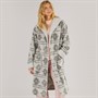 Bench Womens Inbee Dressing Gown Grey Fairisle