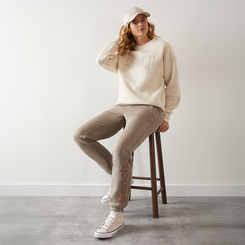 Bench Womens Urla Joggers Washed Warm Taupe