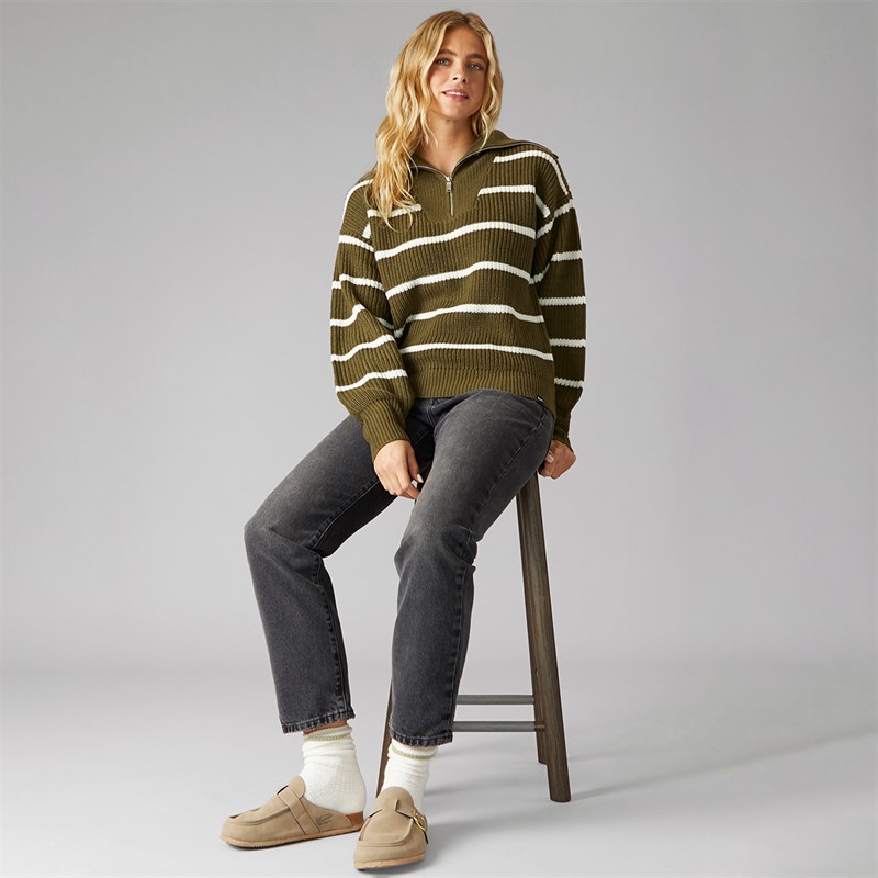 Bench Damen Margita Pullover Dunkles Oliv