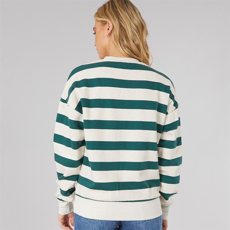 Bench Womens Jaye Sweatshirt Stone Marl Deep Emerald