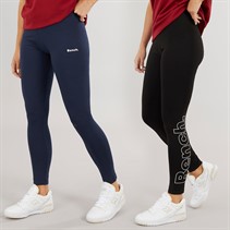 Bench Womens Two Pack Leggings Black/Navy