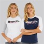 Bench Damen Zweierpack 3 / 4 Ärmel T - Shirts Weiß Marine