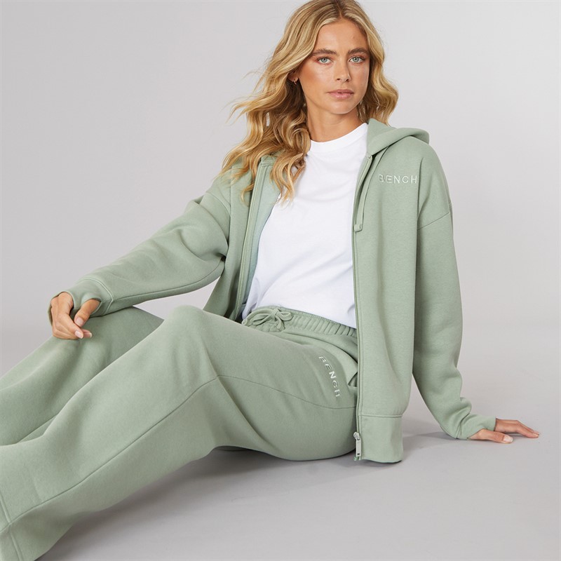 Bench Ensemble de Survêtement zippé Femme vert sauge Foncé