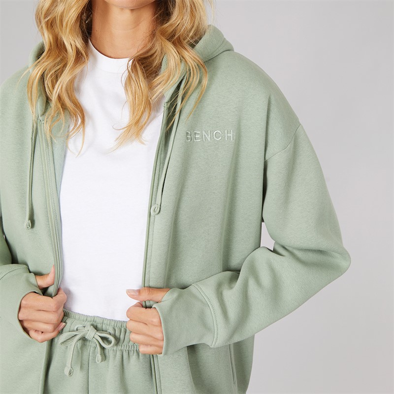 Bench Ensemble de Survêtement zippé Femme vert sauge Foncé
